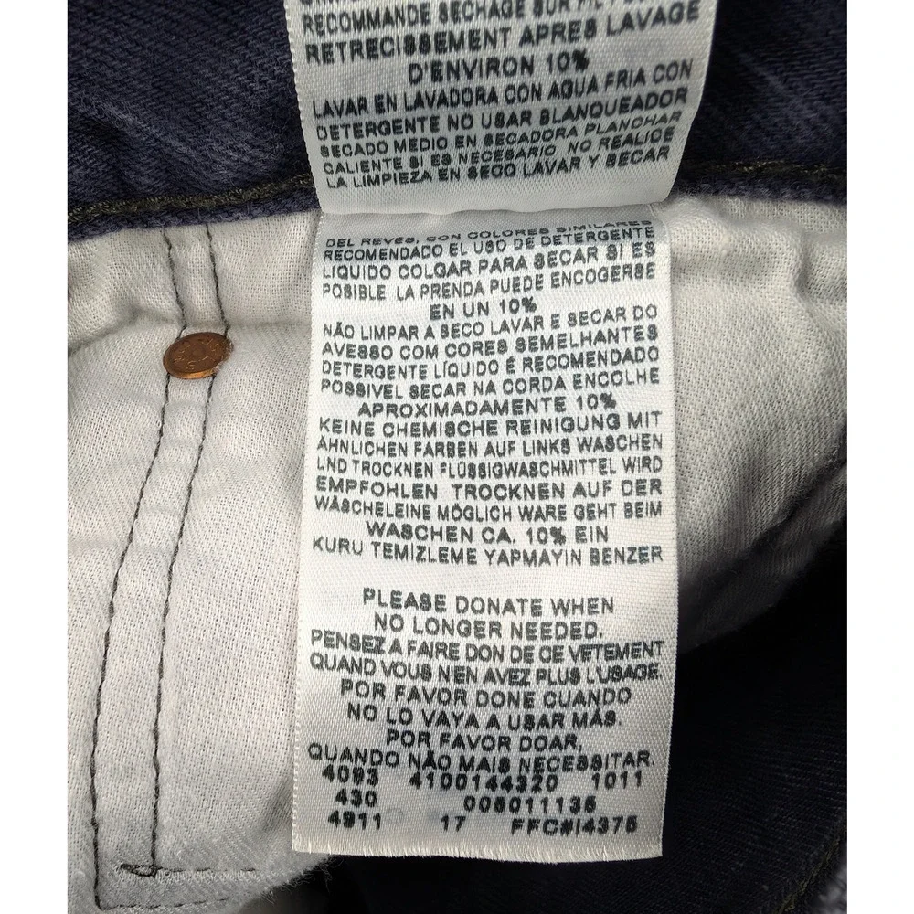 Levis 501 XX Jeans Mens 36x30 Indigo Blue Denim 34x27 Actual Classic Cotton Fade